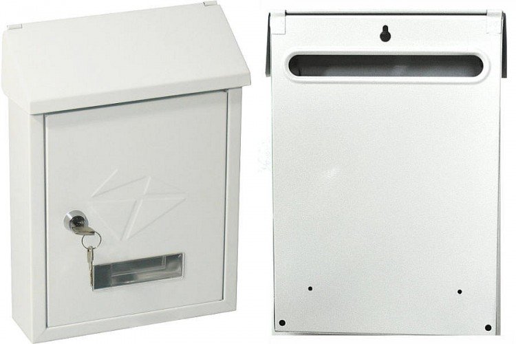 Schránka poštovní ERIK bílá 210x300x60 mm "Y" zadní vhoz
